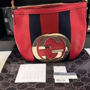Gucci GG Medallion Blondie Mini Hobo in Red